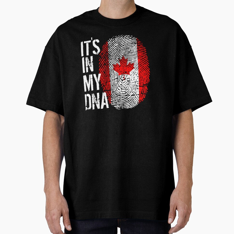 Canada Flag Fingerprint - It's in my DNA Canadian by PartyShirts1