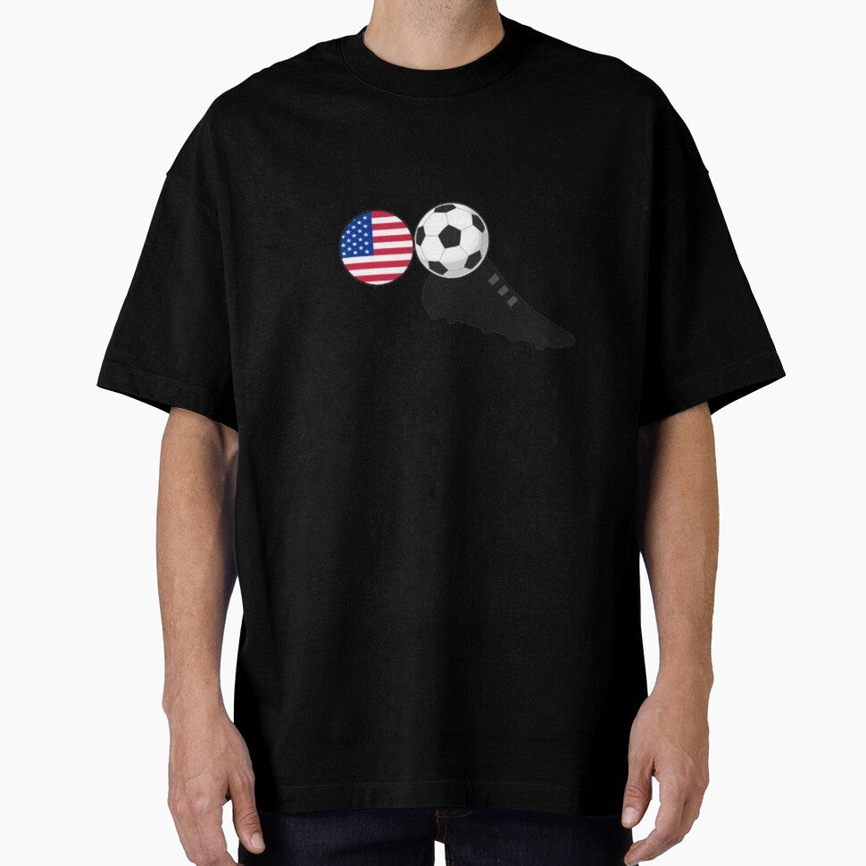 American Soccer Vibes – Flag, Ball & Boot Combo by thesmilngnature