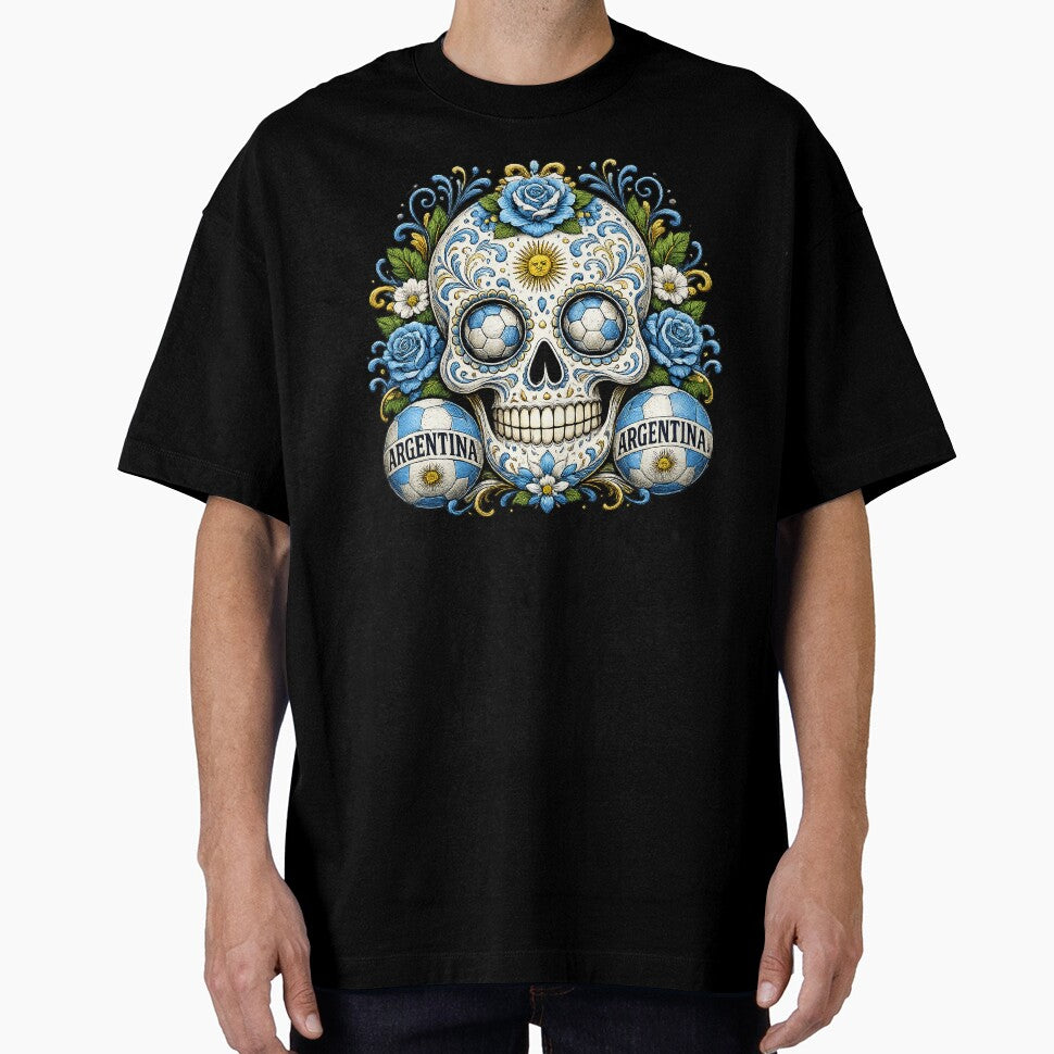 Argentina Soccer Skull by ShadowLabStudio