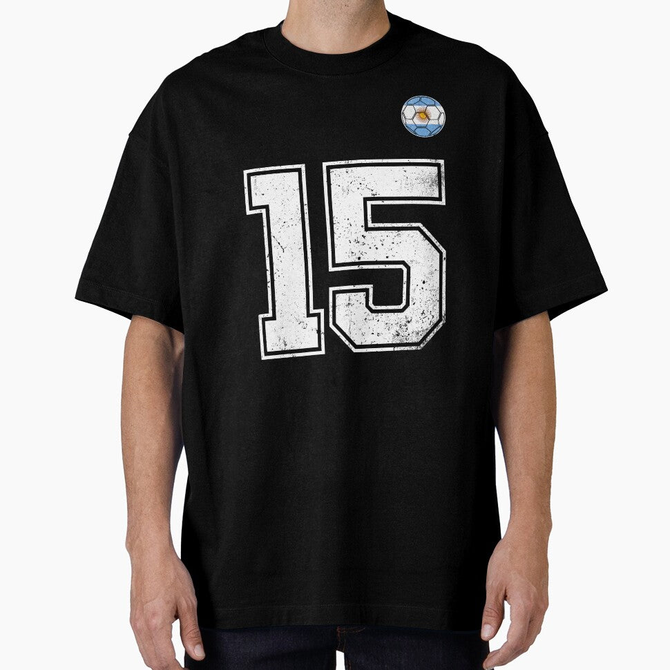 Number 15 Argentina Flag Football Fan by RoyesButler