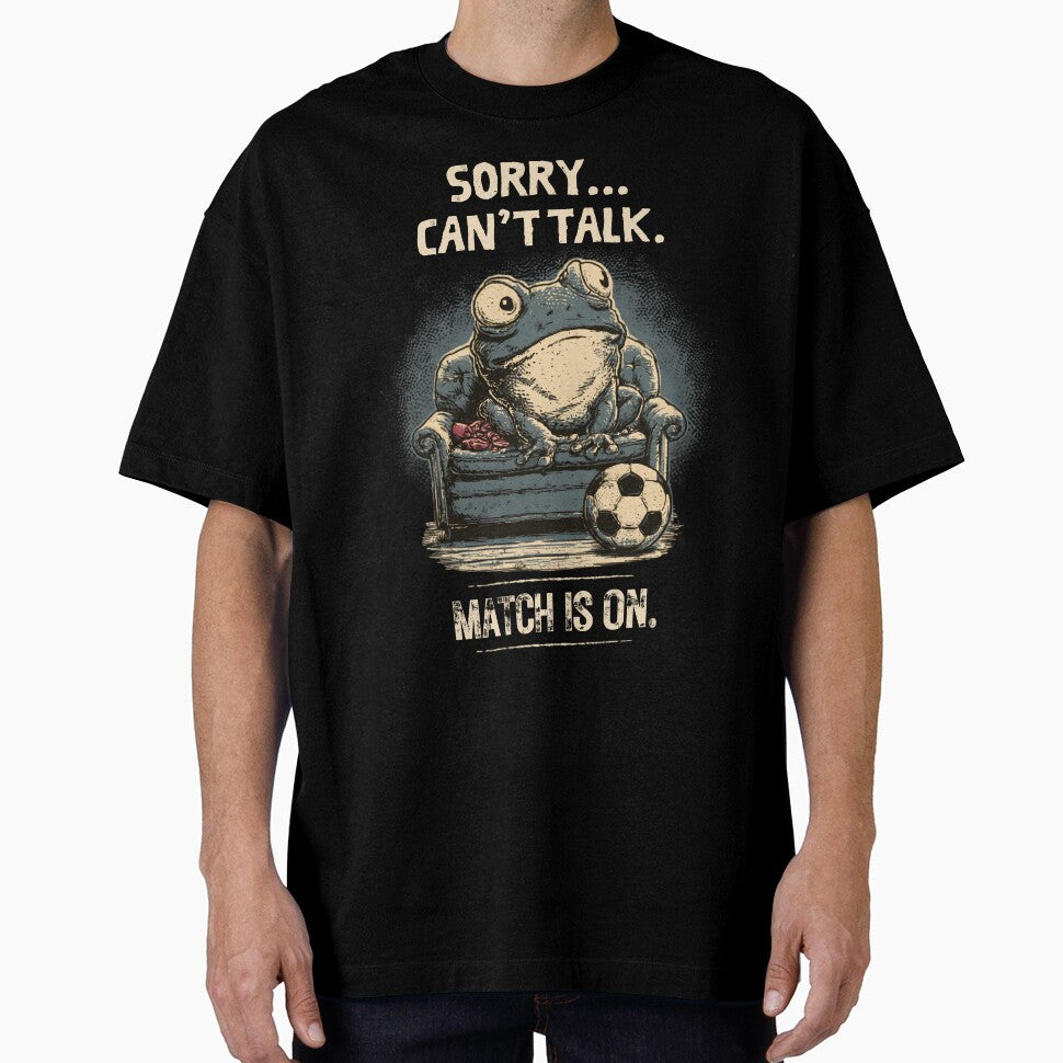 Sorry Can't Talk Frog Soccer Fan Match is On Vintage Funny by Majnon8bp