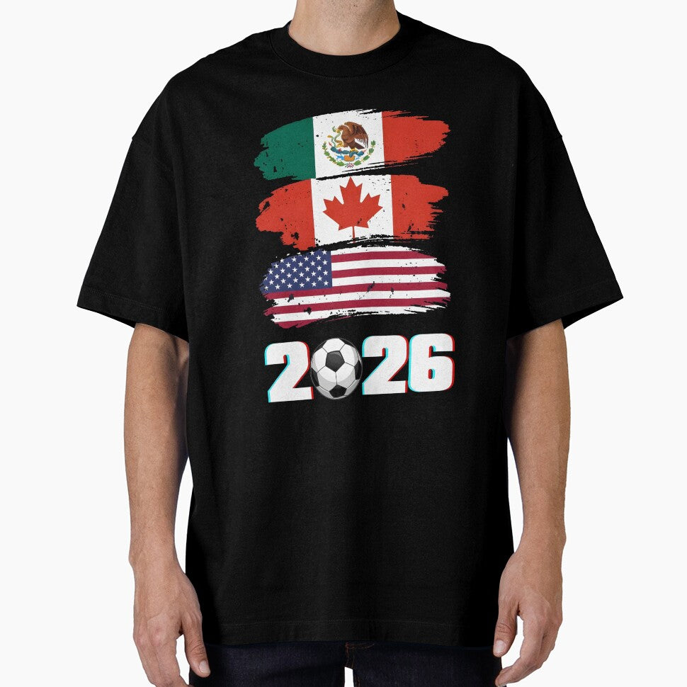 USA Canada Mexico Flag 2026 Cup Brush Art by dudelinart
