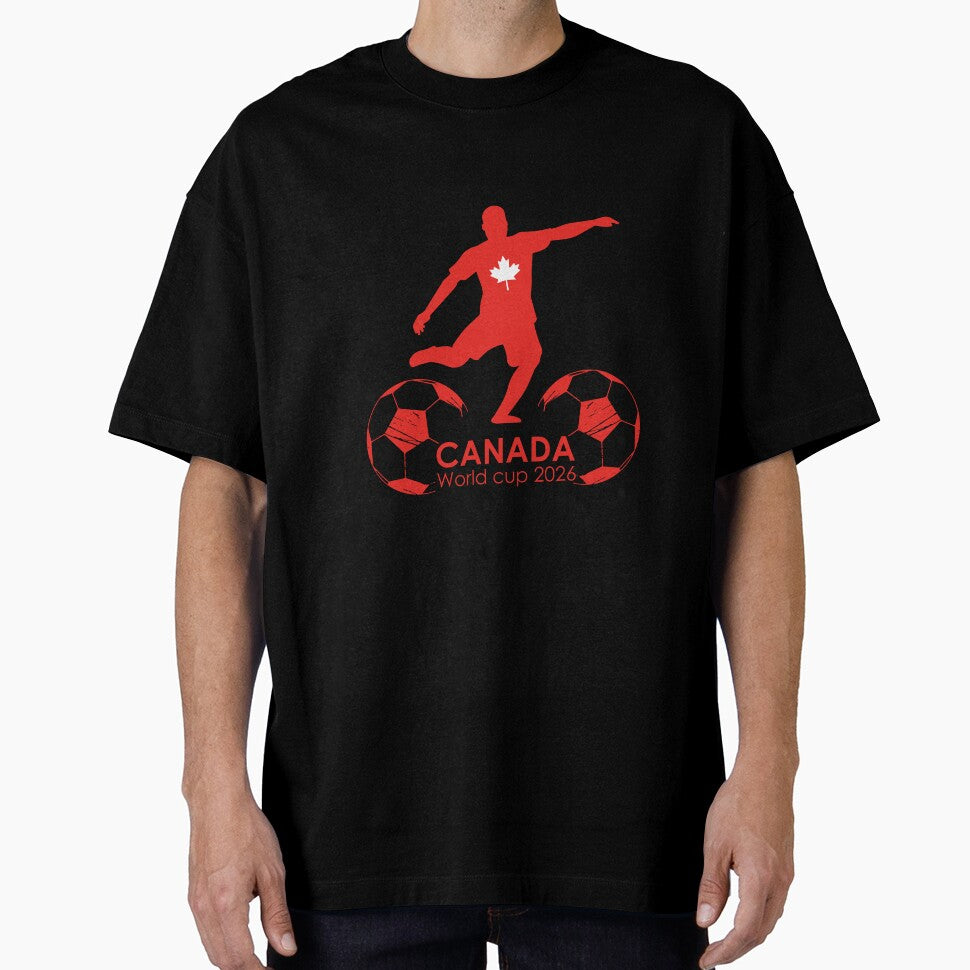 Canada Soccer Player Silhouette & Baseballs World Cup 2026 by topprinting