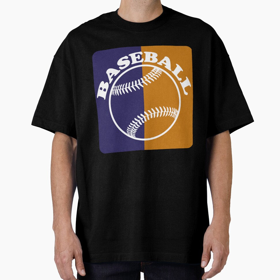Baseball, fundo laranja e azul by GirlaineSQ