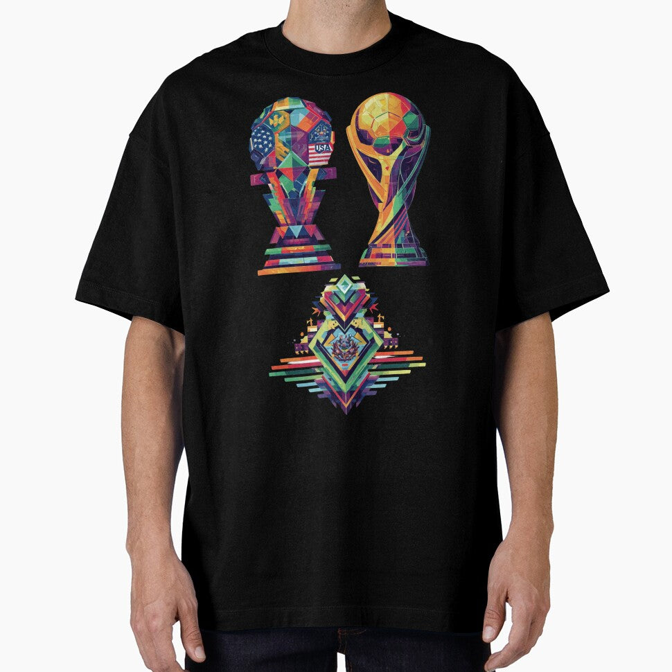 Mundial 26 Geometric Trophy Fan Design by QutteshopLM