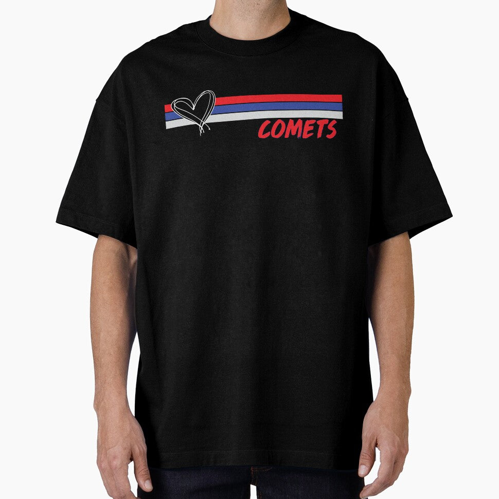 Comets Retro Stripes Heart by calliew1217