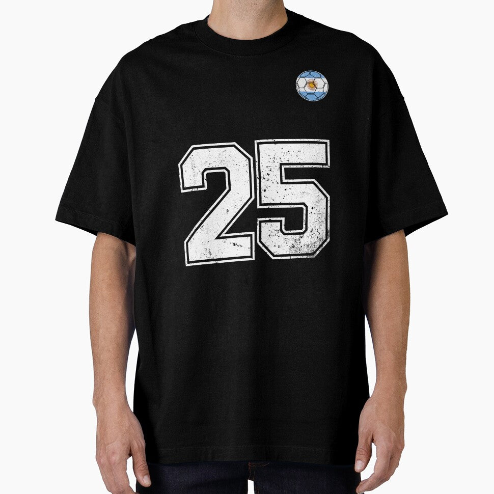Number 25 Argentina Flag Football Fan by RoyesButler