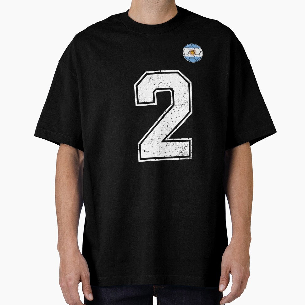 Number 2 Argentina Flag Football Fan by RoyesButler