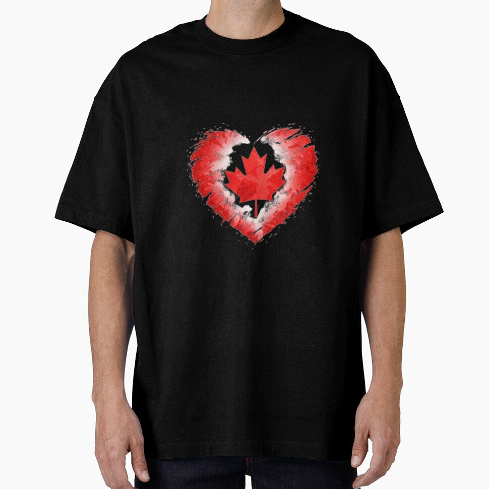 Canada Heart Flag T-Shirt | FIFA 2026 Canadian Soccer Fan Tee by YASboutik