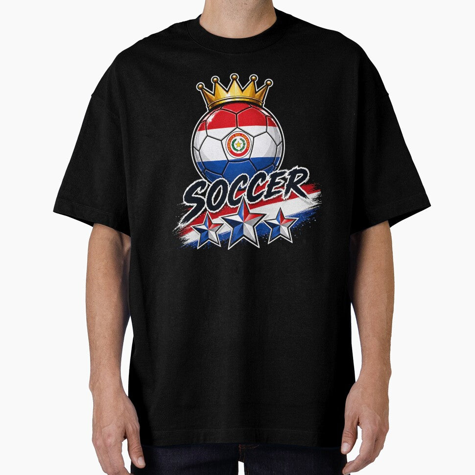 Vintage Paraguay flag Crowned Soccer Ball by QuiteOrbit