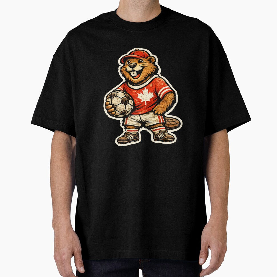 Canada Beaver Soccer Sticker – Vintage Football Mascot 2026 by randomdesignsnearme