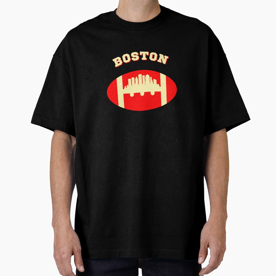 Boston Skyline City Rugby Ball Gameday by GabrieSketcham