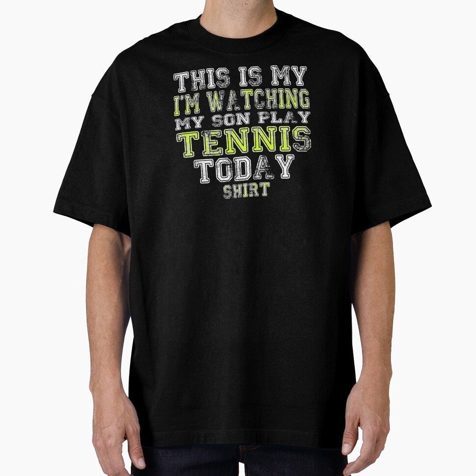This Is My I'm Watching Son Play Tennis Today product print by nikkidawn74