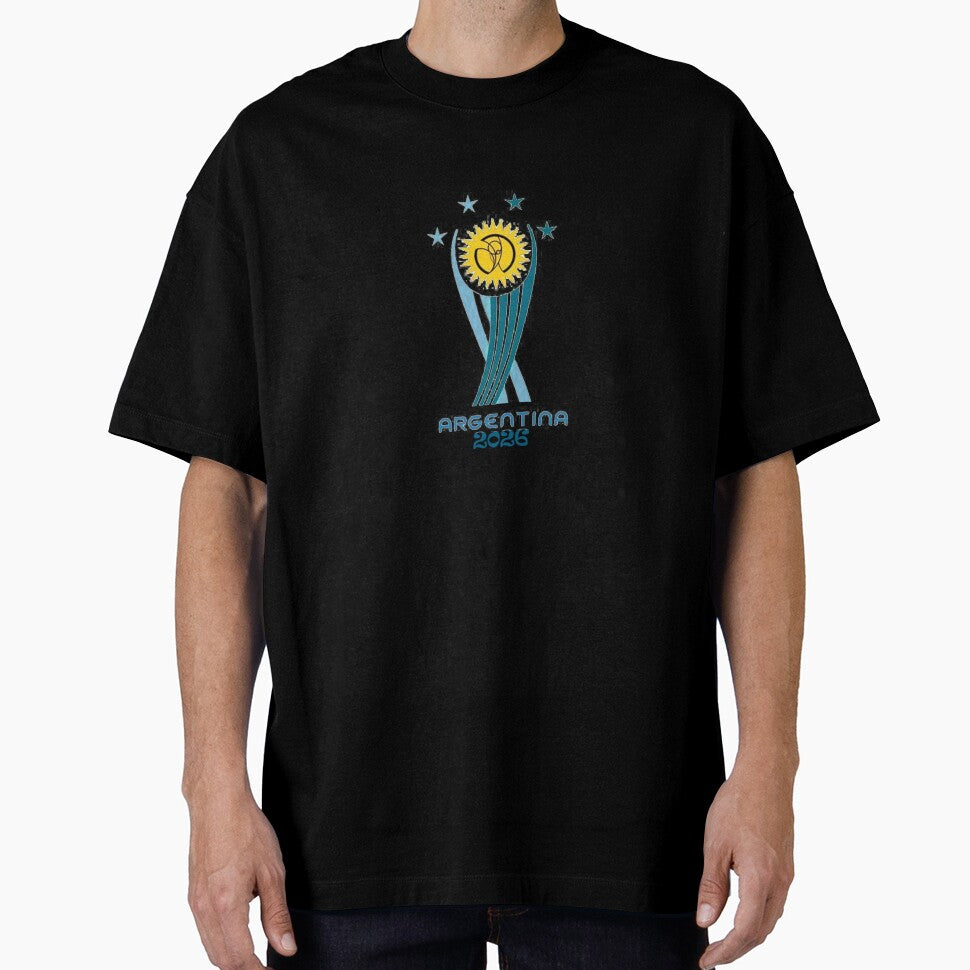 Argentina 2026 Football World Cup Emblem T-Shirt by SajolCanva