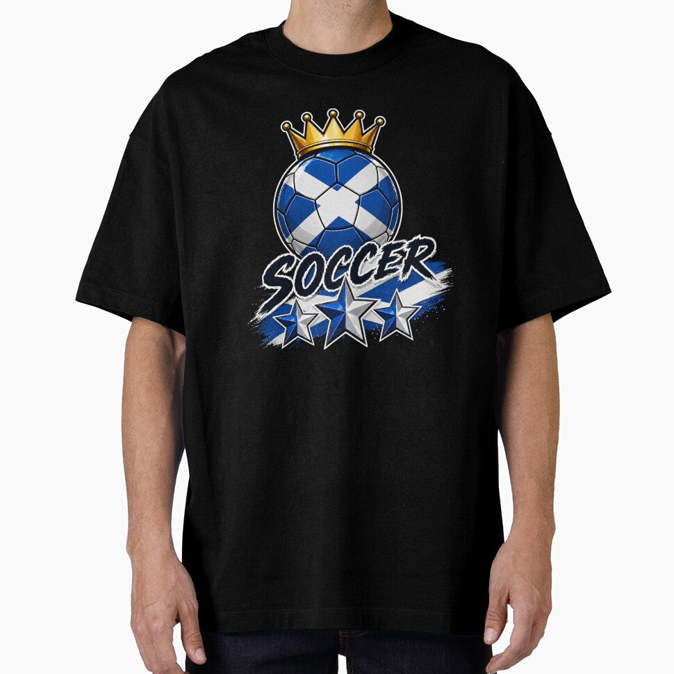 Vintage Scotland flag Crowned Soccer Ball by QuiteOrbit