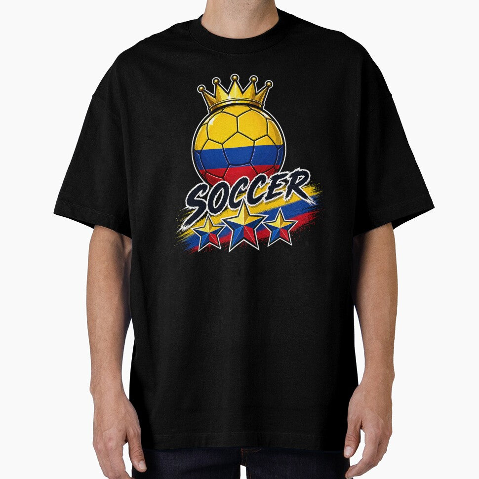 Vintage Columbia flag Crowned Soccer Ball by QuiteOrbit