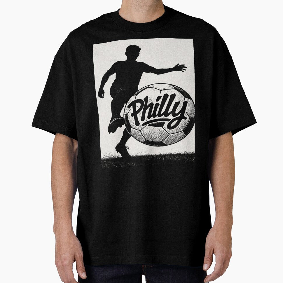 Philly Soccer Kick Graffiti Silhouette Design by PanfurWare-LLC