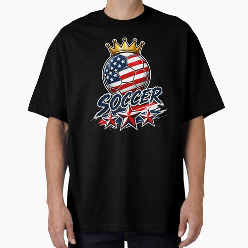 America Flag Crowned Soccer Ball by QuiteOrbit
