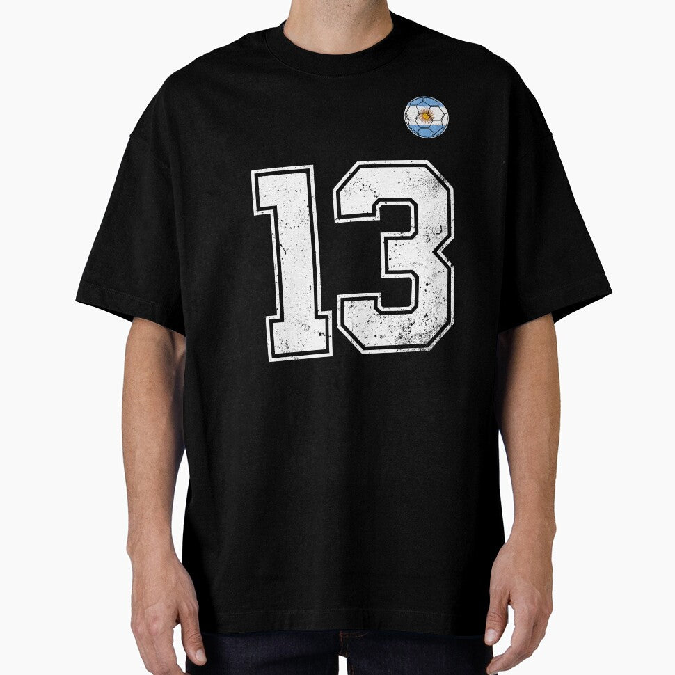 Number 13 Argentina Flag Football Fan by RoyesButler