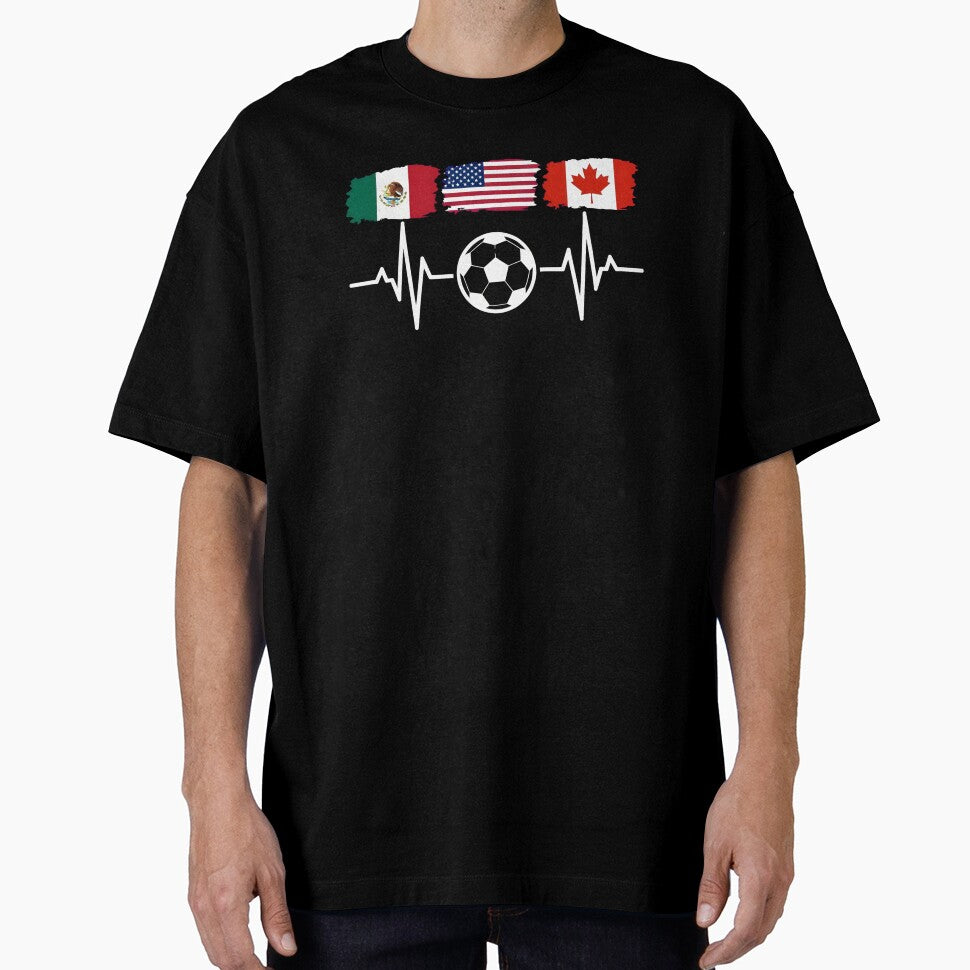 Heartbeat of Three Nations - American Mexican Canadian united by dudelinart