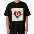 Heartbeat of a Football Fan Soccer Lover T-Shirt Design by MilaPrintify