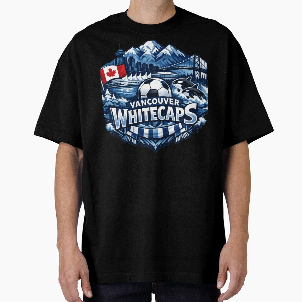 Vancouver Whitecaps Soccer Design Canada Football Fan Shirt Mountain Skyline Orca Graphic MLS Inspired Gift by GarnerSupplyCo