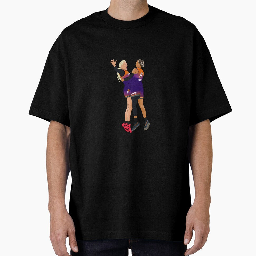Sophie Cunningham Natasha Cloud Chest Bump 3 PT Celebration Phoenix Womens Basketball Minimalist by PiscesVibes