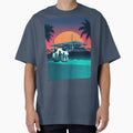 Miami Hard Rock Stadium Sunset Soccer Art by Nexus Space