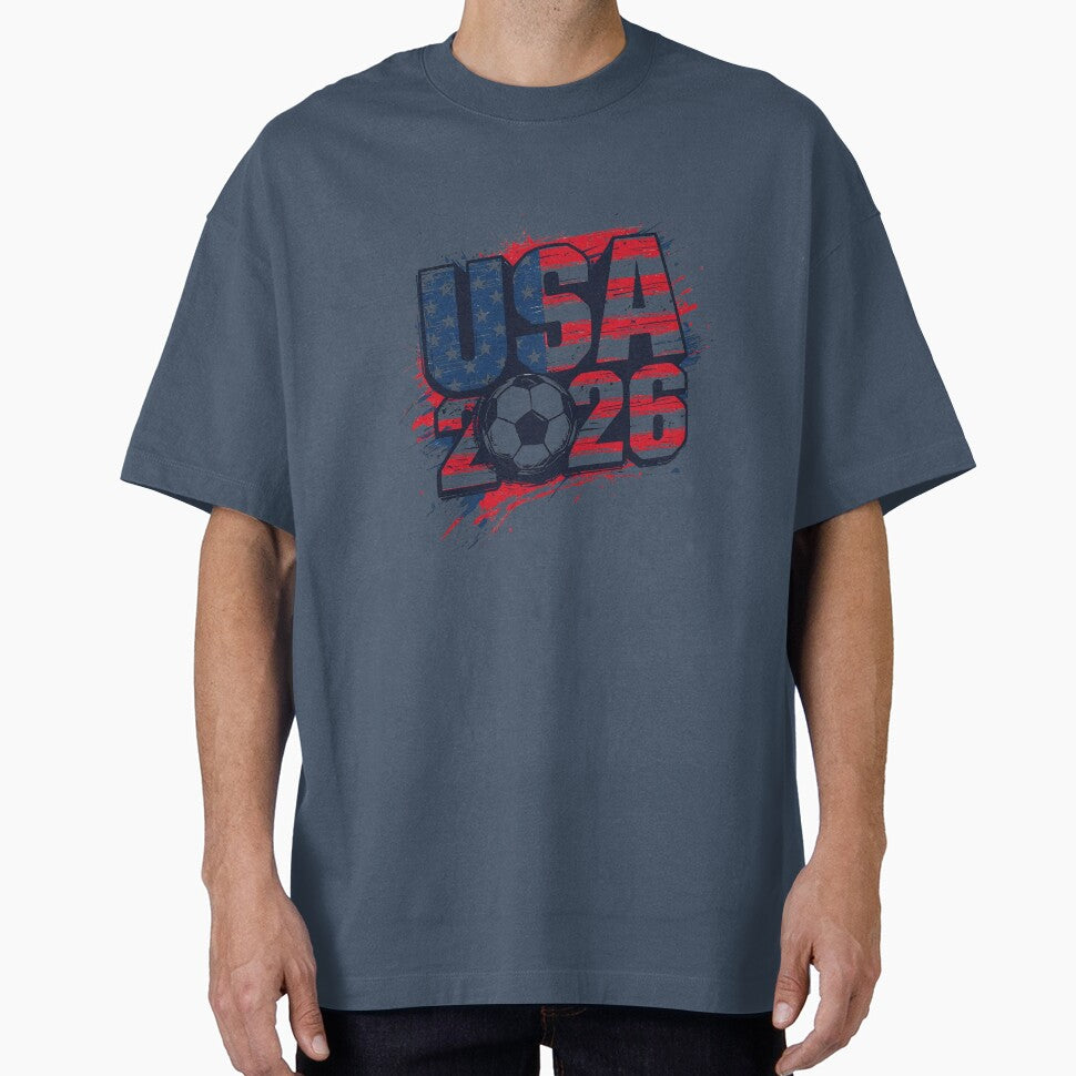 USA 2026 Soccer Football Vintage Retro Flag by PACS0011
