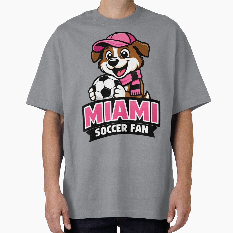 Miami Soccer Fan Dog – Winter Outfit in 90° Weather Game Day Funny Puppy Design by BrickByDream