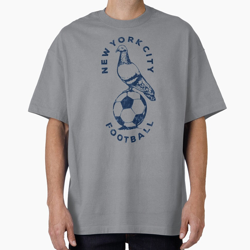 New York City Pigeon Football T-Shirt by ObsidianFox