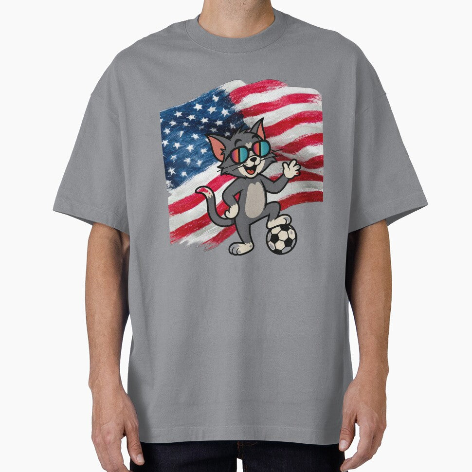 Cool American Soccer Cat | Funny USA Football Lover by Right-UR