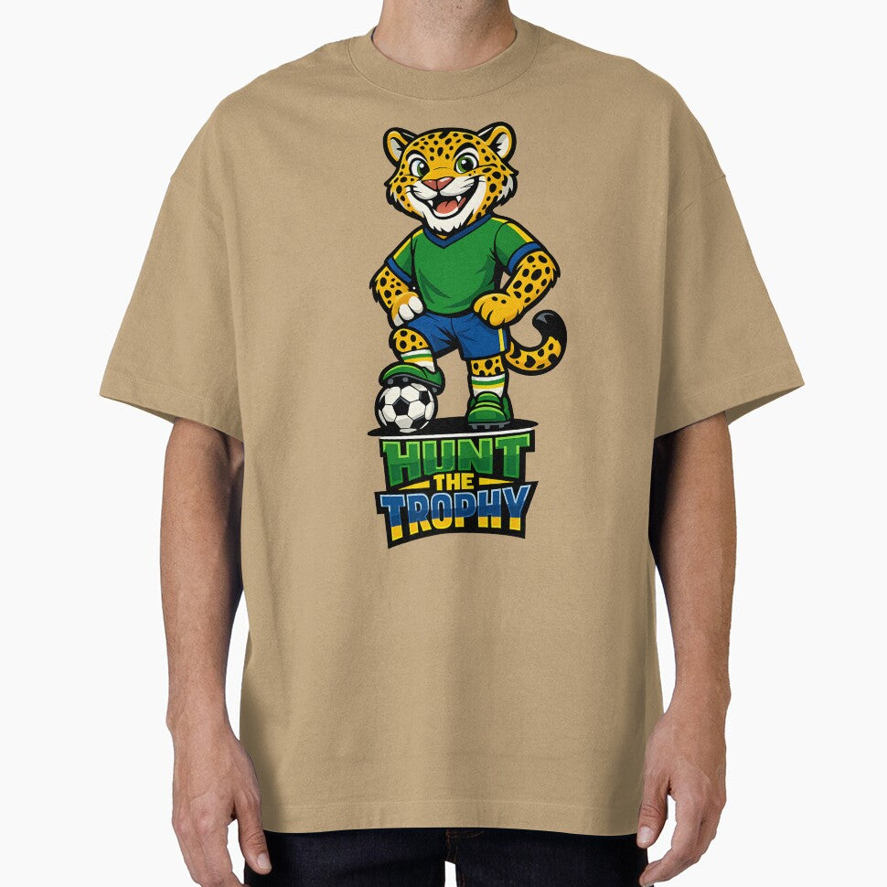 Brazil Jaguar Soccer Mascot – Hunt the Trophy Football Fan T-Shirt & Sticker by  Artistry in Motion by MADsrecreation