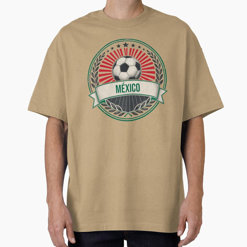 Mexico Vintage Soccer Crest — Retro Mexican Football Badge Fan Emblem by icemanphotos
