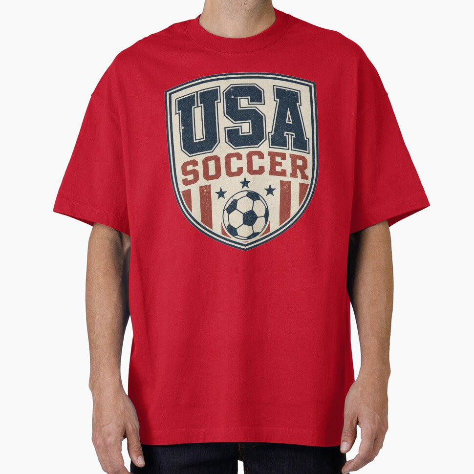 Vintage USA Soccer Athletic Department | Retro Varsity Football Fan by LEOdesignerArt