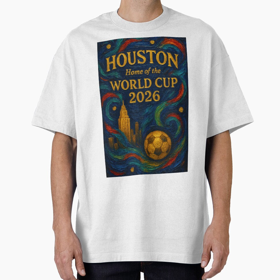 Houston World Cup 2026 Deep Night Soccer  — Expressionist Art Print by BrickByDream