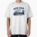 New York Football Est 1926 Vintage Soccer Skyline Badge by Lulustarfox