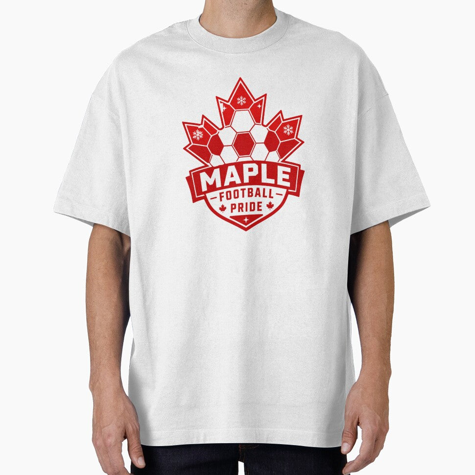 Canada Soccer Pride Vintage Maple Leaf Football Shield Emblem by Greemo03