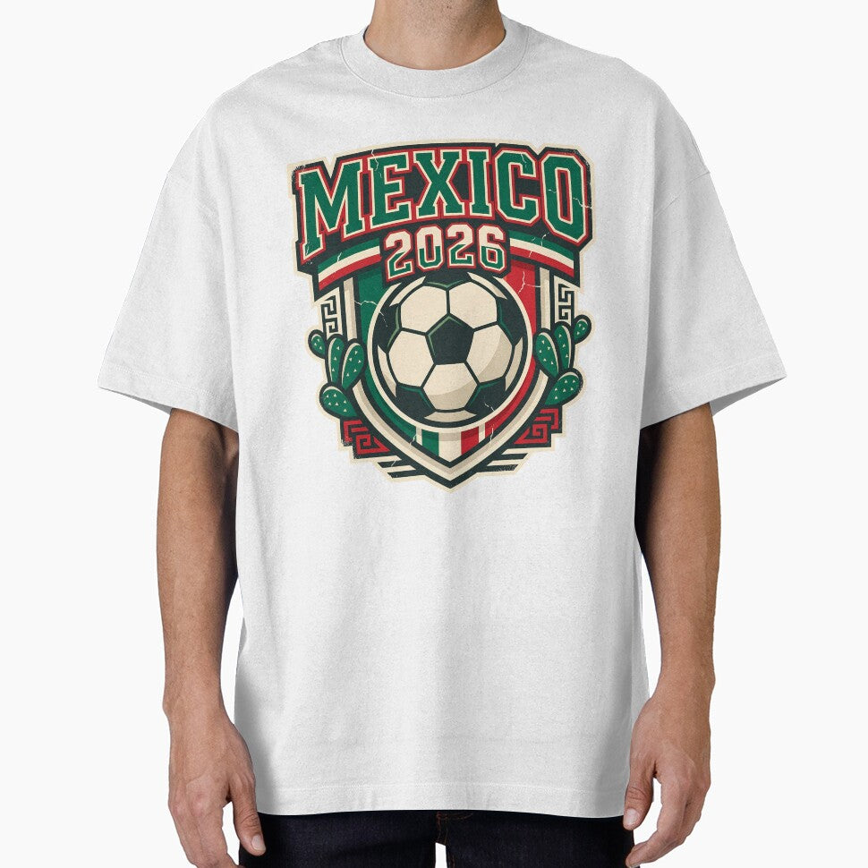 Mexico 2026 Retro Football Fan Crest by Saq2000