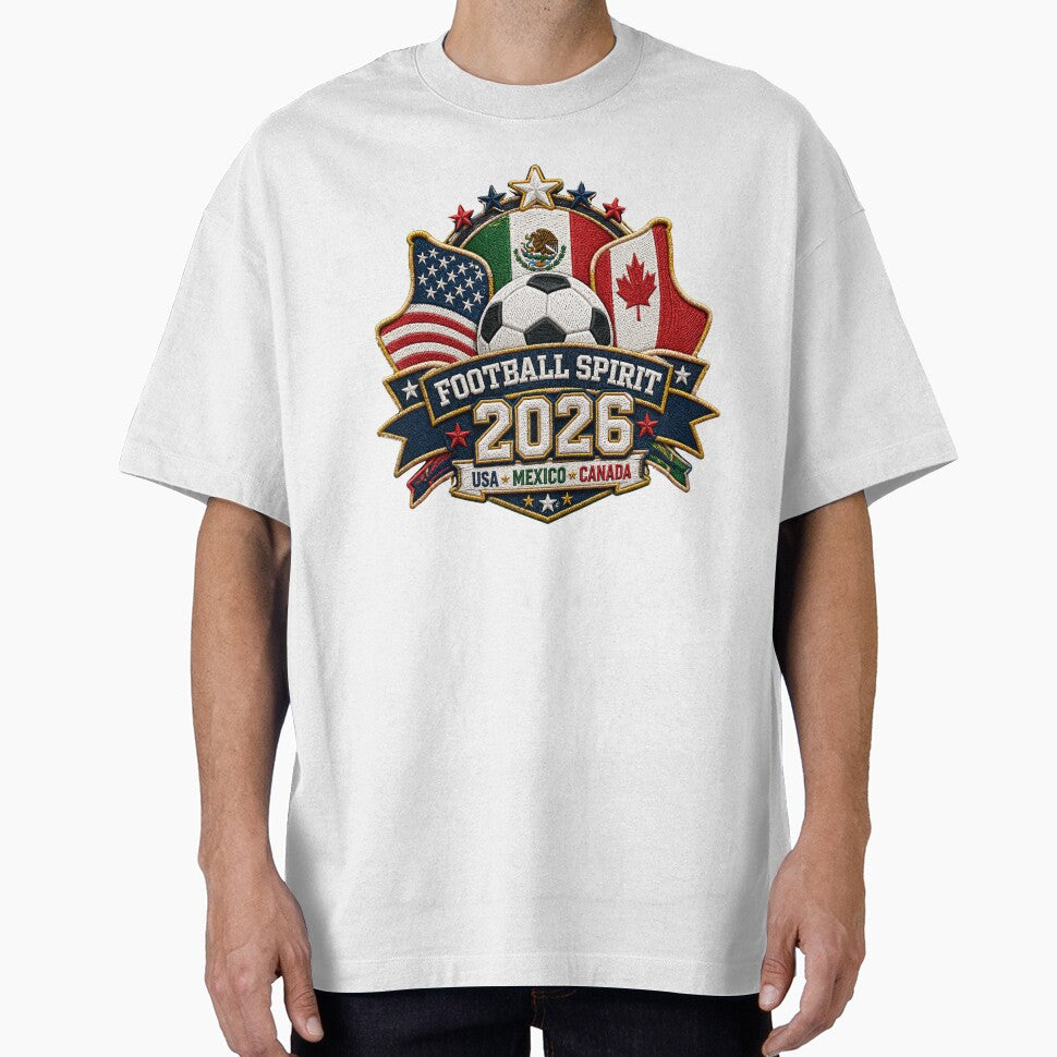 Football Spirit 2026 USA Mexico Canada Patch Design by emaga