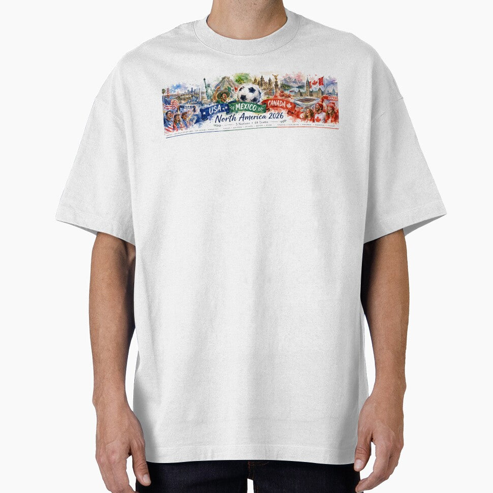 North America 2026 Soccer, Watercolor USA Mexico Canada Football Cup, Fan Gift for Soccer Lovers by emaga