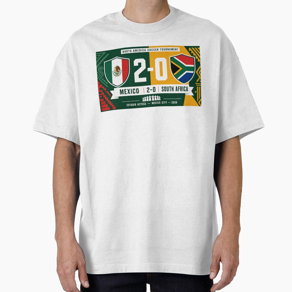 Mexico vs South Africa Soccer Tournament Art Deco by BrickByDream