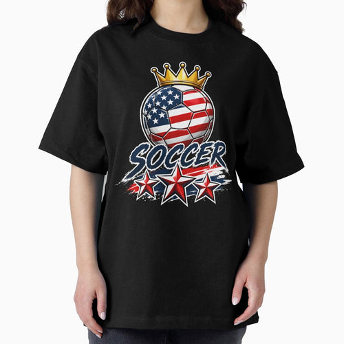 America Flag Crowned Soccer Ball by QuiteOrbit