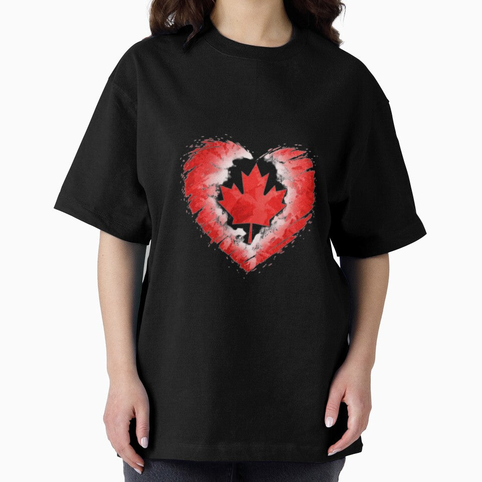 Canada Heart Flag T-Shirt | FIFA 2026 Canadian Soccer Fan Tee by YASboutik