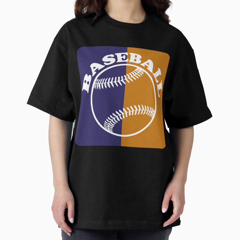 Baseball, fundo laranja e azul by GirlaineSQ