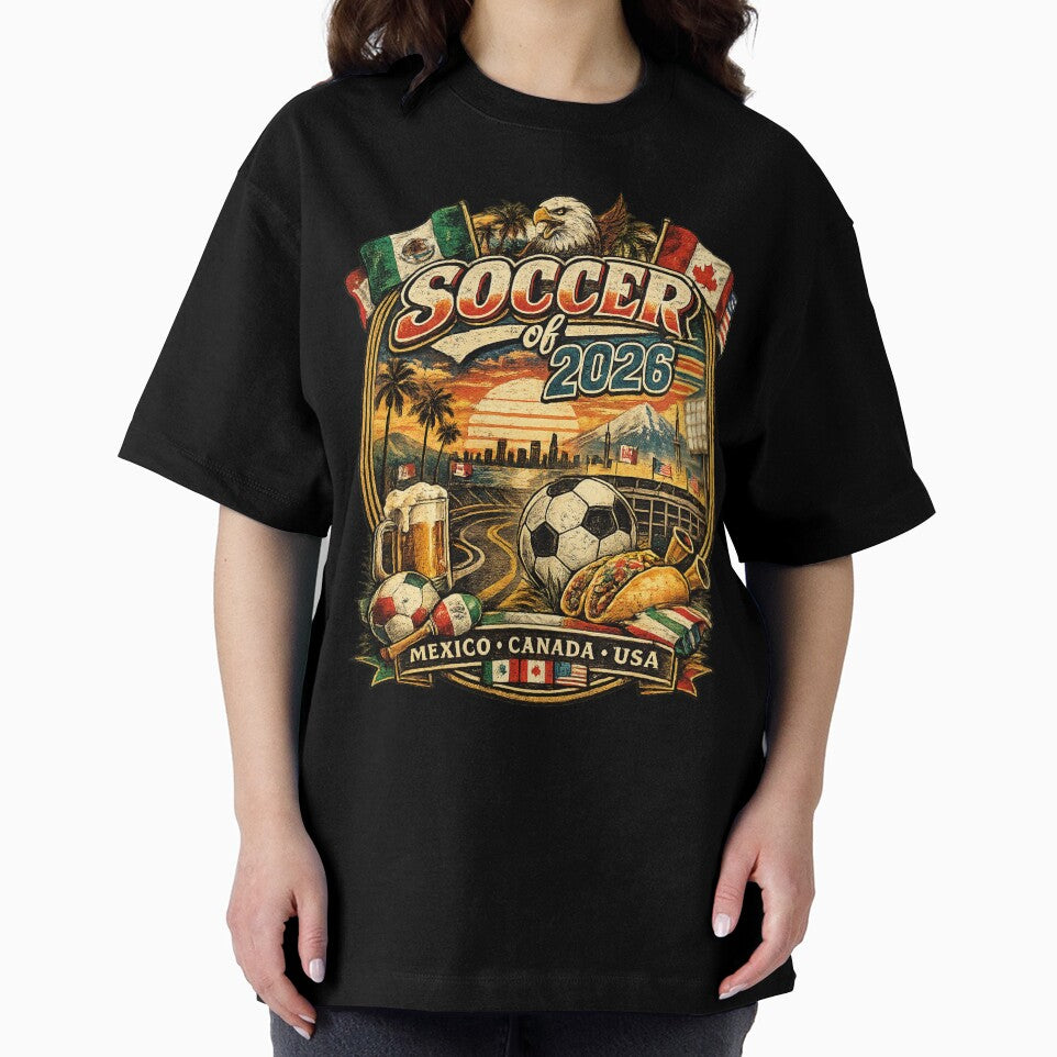 Summer of Soccer 2026 Shirt – Vintage Retro Soccer Graphic Tee by GreenDoor007