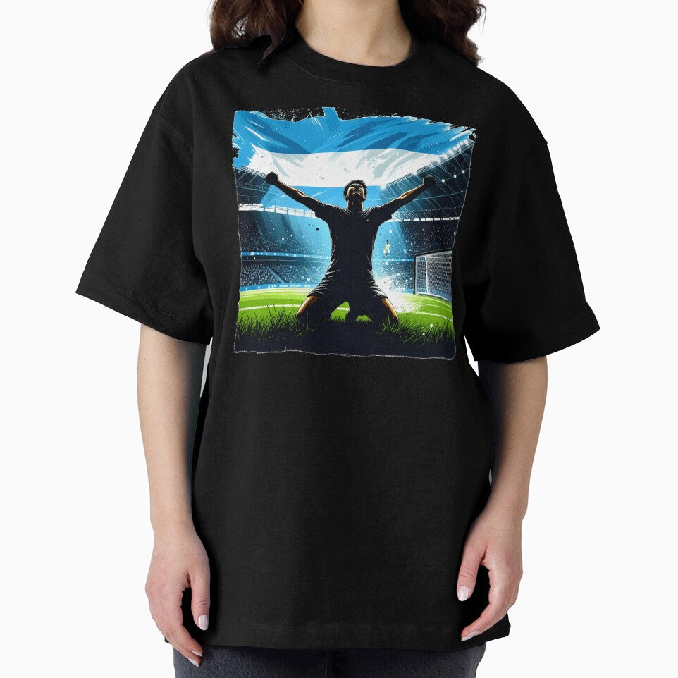 Argentina Soccer Player Silhouette — Argentine Flag Football Fan by icemanphotos