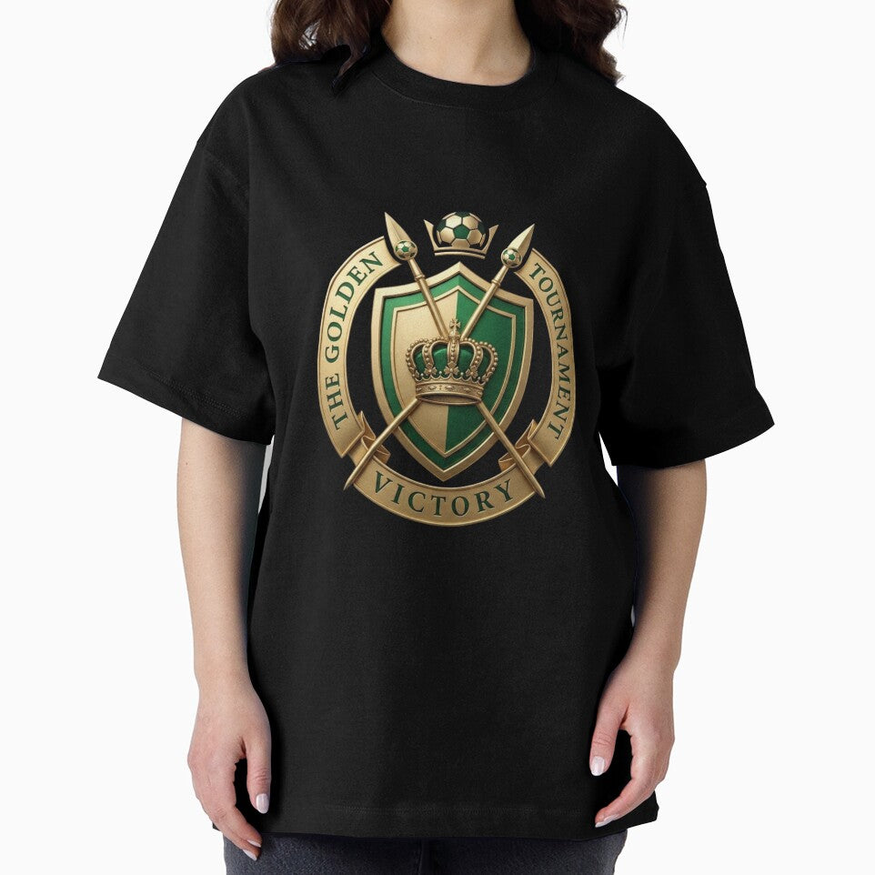 Golden Tournament Football Crest - Elegance and Victory Emblem by M.Store