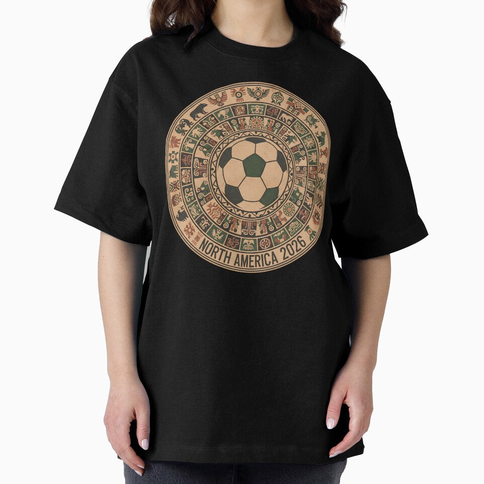 Ancient North America 2026 Soccer T-Shirt - Hieroglyphic World Cup Tee - Indigenous Cultural Football Design by Lukzol
