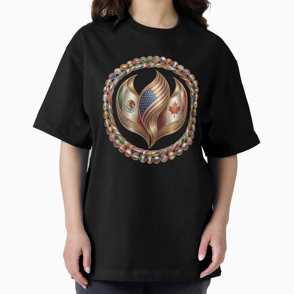 Global Unity Flame – International Flags Emblem Design by La-Designita